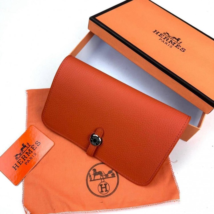 HERMES DOGON WALLET ORANJ